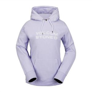 Volcom womens Costus Pollover Baselayer Hooded Fleece Snow Sweatshirt(Lilac Ash S4)