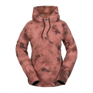 Volcom womens Costus Pollover Baselayer Hooded Fleece Snow Sweatshirt(Pink Salt Wash S4)