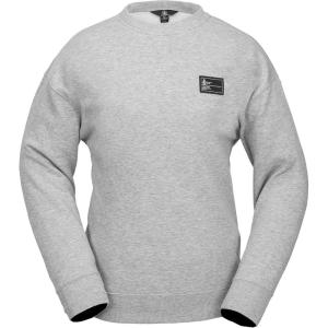 Volcom womens Essential Crew Fleece Snowboard Winter Sweatshirt(Heather Grey S5)