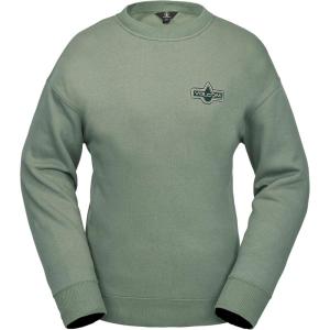 Volcom womens Essential Crew Fleece Snowboard Winter Sweatshirt(Lichen Green S5)