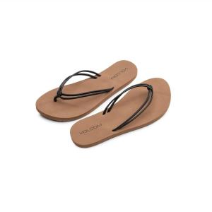 Volcom womens Forever and Ever Flip Flop Sandal(Black – New)