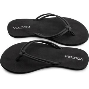 Volcom womens Forever and Ever Flip Flop Sandal(Black Out – New)