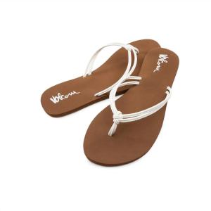 Volcom womens Forever and Ever Flip Flop Sandal(White – New)