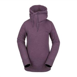 Volcom womens Tower Hooded Fleece Sweatshirt(Blackberry S12)