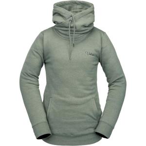 Volcom womens Tower Hooded Fleece Sweatshirt(Lichen Green)