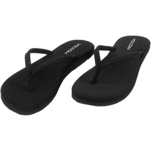 Volcom womens Vibes Sandal Flip Flop(Black Out)