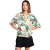 Volcom Women’s Excapism Oversized Button Front Shirt(Slate Grey)