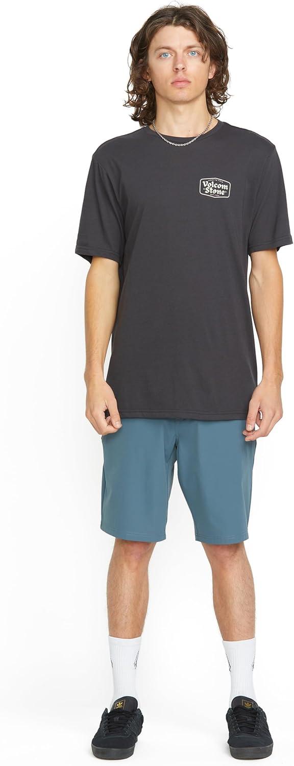 image:imageVolcom Mens Regular Frickin Cross Shred 20 Hybrid Water Repellent ShortDark Slate