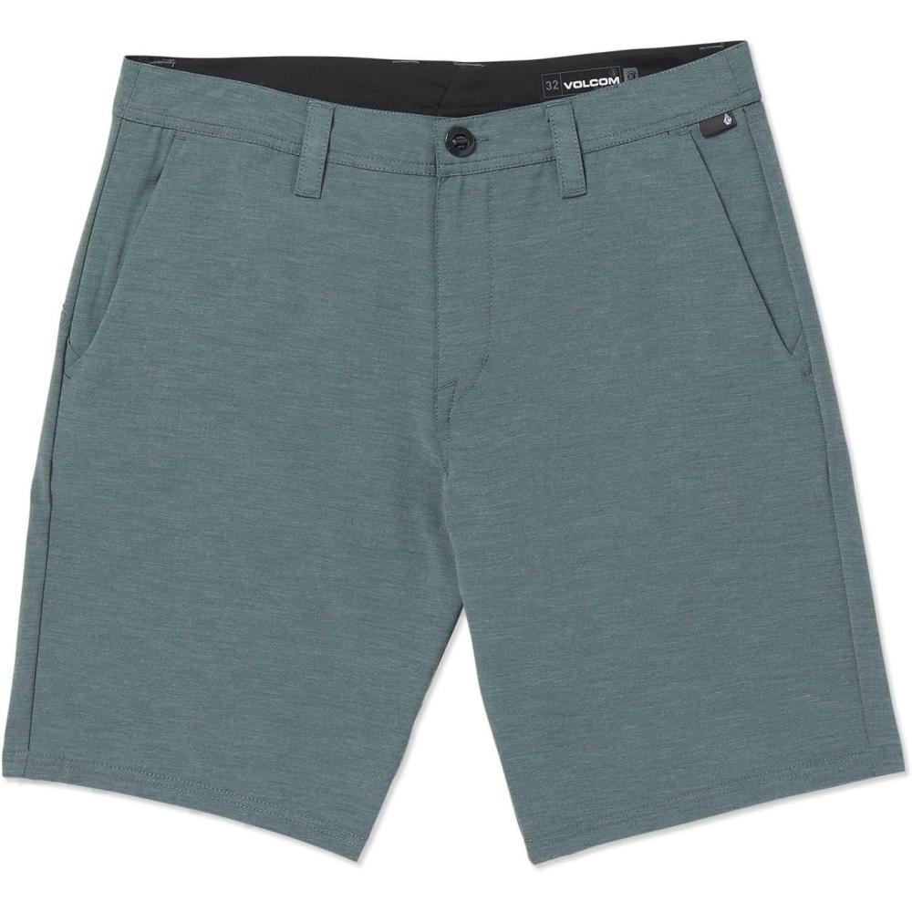 image:imageVolcom Mens Regular Frickin Cross Shred 20 Hybrid Water Repellent ShortDark Slate Static