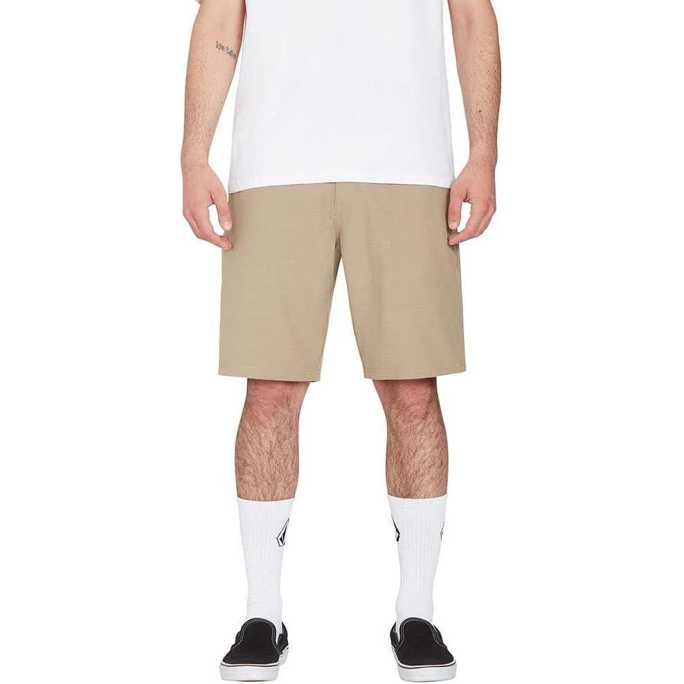 image:imageVolcom Mens Regular Frickin Cross Shred 20 Hybrid Water Repellent ShortKhaki