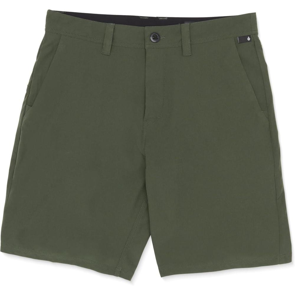 image:imageVolcom Mens Regular Frickin Cross Shred 20 Hybrid Water Repellent ShortSquadron Green
