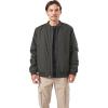Volcom Men’s Workwear Bomber Jacket – Water-resistant Insulated Canvas Jacket Sleeve Pocket(Black)