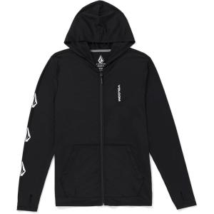 Volcom Men’s Standard Iconic Stone Long Sleeve Hood(Black)