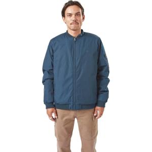 Volcom Men’s Workwear Bomber Jacket – Water-resistant Insulated Canvas Jacket Sleeve Pocket(Navy)