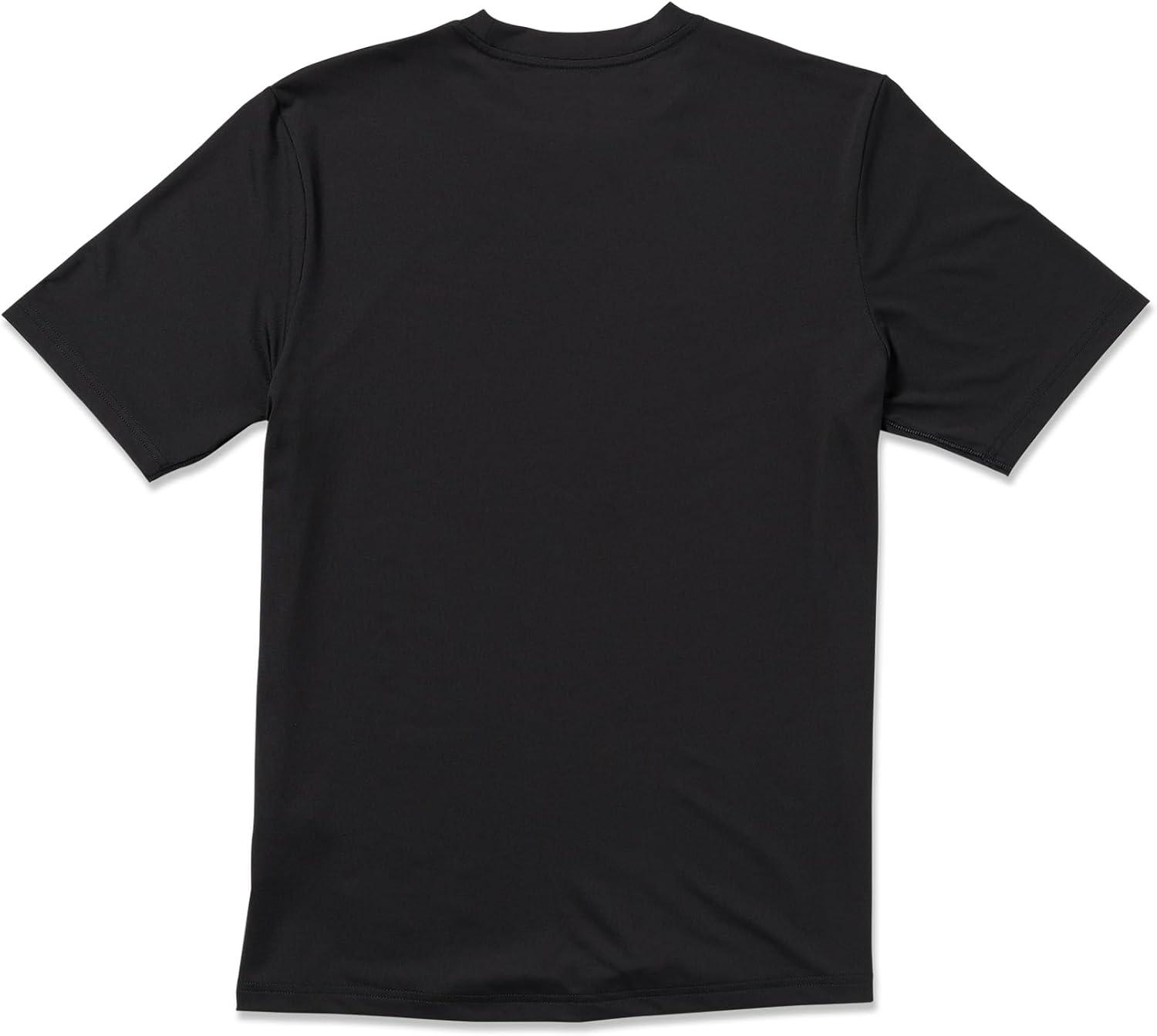 image:imageVolcom Mens Standard UPF 50 Short Sleeve Loose Fit RashguardBlack Modstone