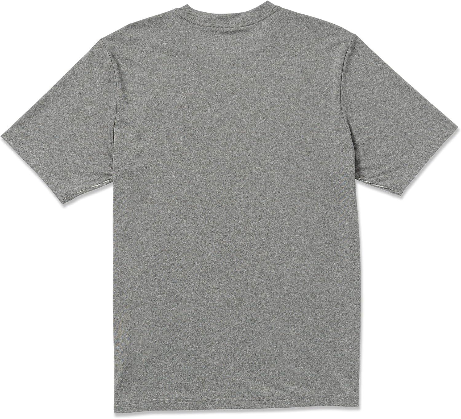 image:imageVolcom Mens Standard UPF 50 Short Sleeve Loose Fit RashguardHeather Grey Modstone