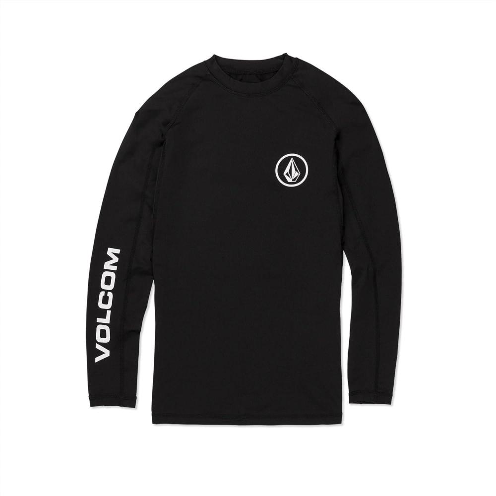 image:imageVolcom Mens Solid UPF 50 Long Sleeve RashguardBlack 2