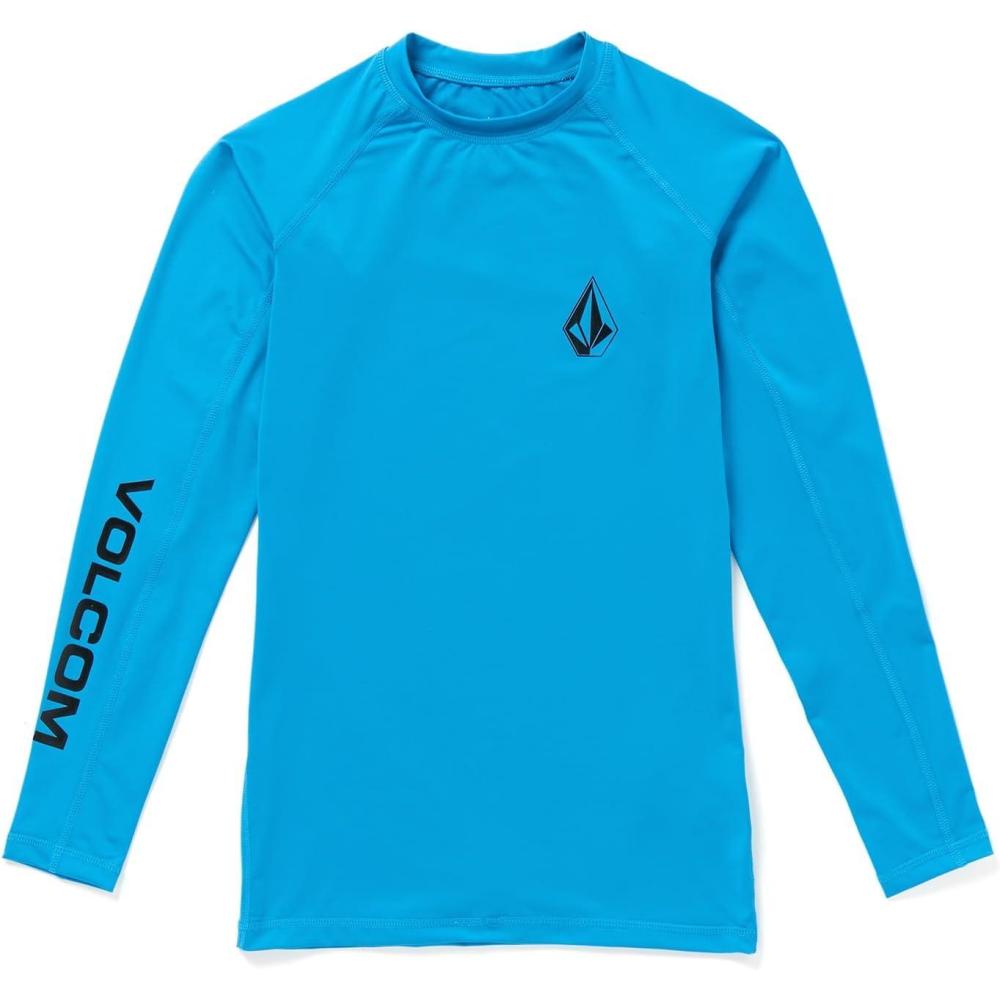 image:imageVolcom Mens Solid UPF 50 Long Sleeve RashguardTidal Blue