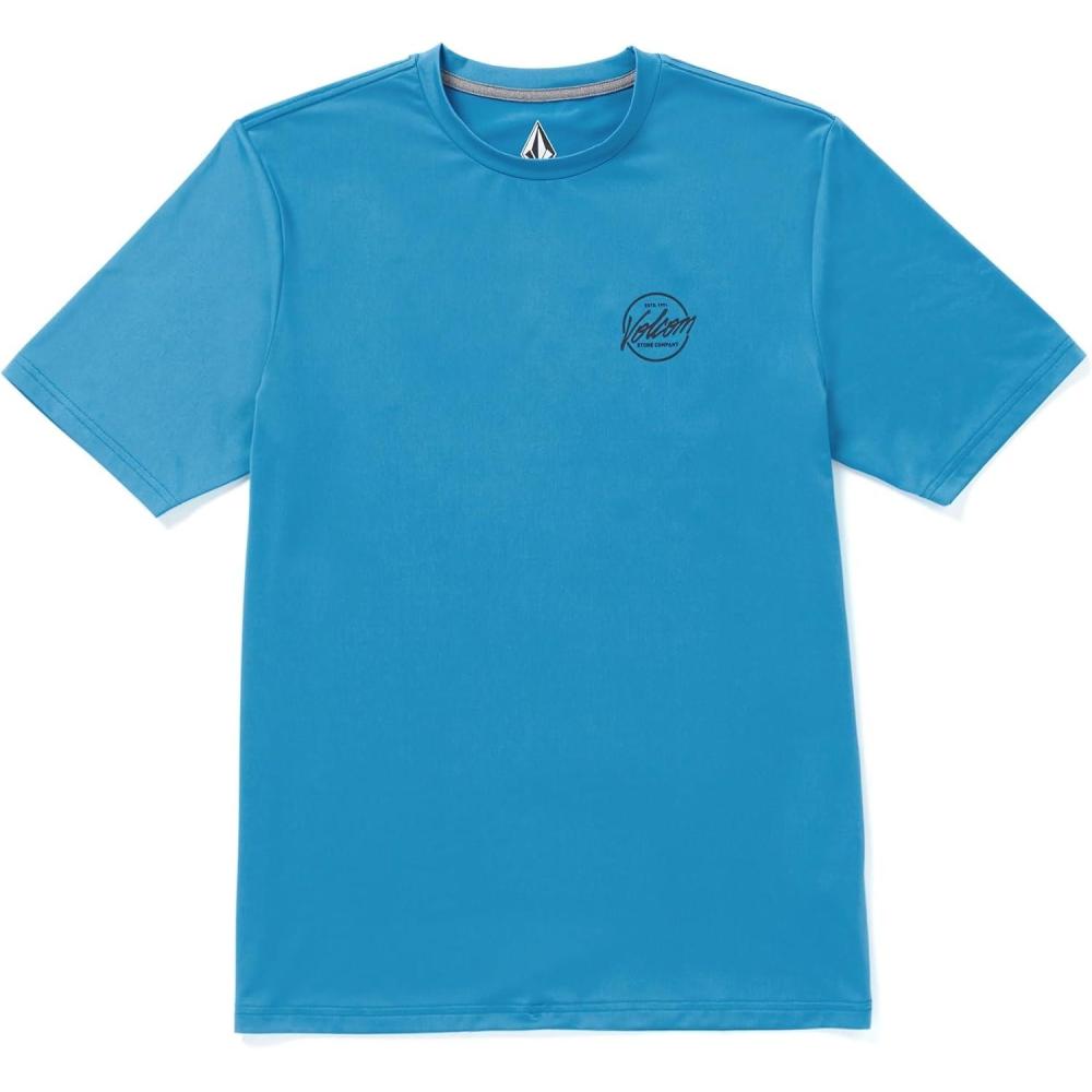 image:imageVolcom Mens Standard UPF 50 Short Sleeve Loose Fit RashguardTidal Blue