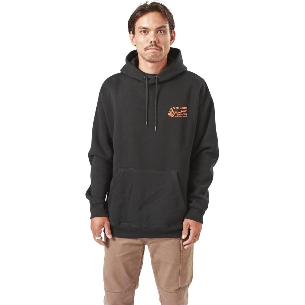 image:imageVolcom Mens Workwear Pullover Hoodie Soft Brushed FleeceBlack