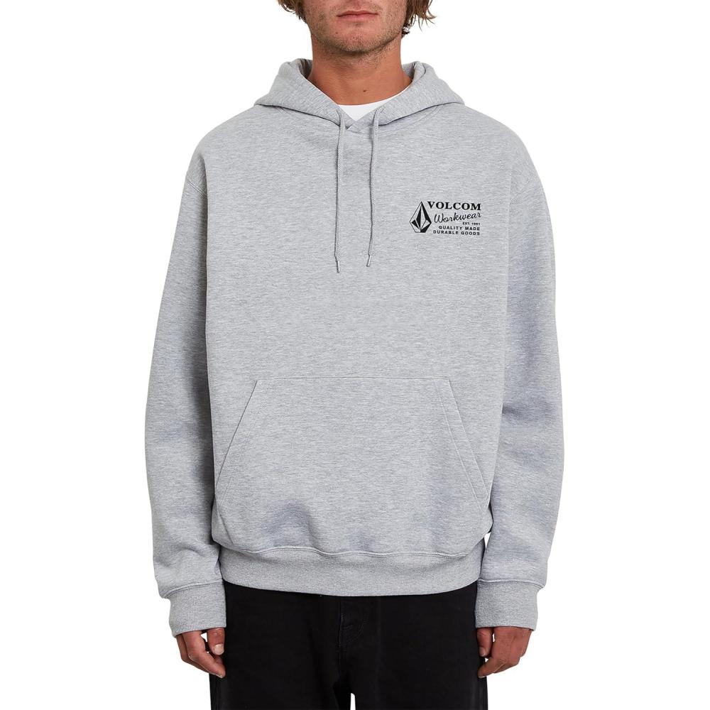 image:imageVolcom Mens Workwear Pullover Hoodie  Soft Brushed FleeceHeather Grey