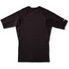 Volcom Men’s Solid UPF 50+ Short Sleeve RashguardRash Guard Shirt(Black White)