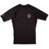 Volcom Men’s Solid UPF 50+ Short Sleeve RashguardRash Guard Shirt(Black White)