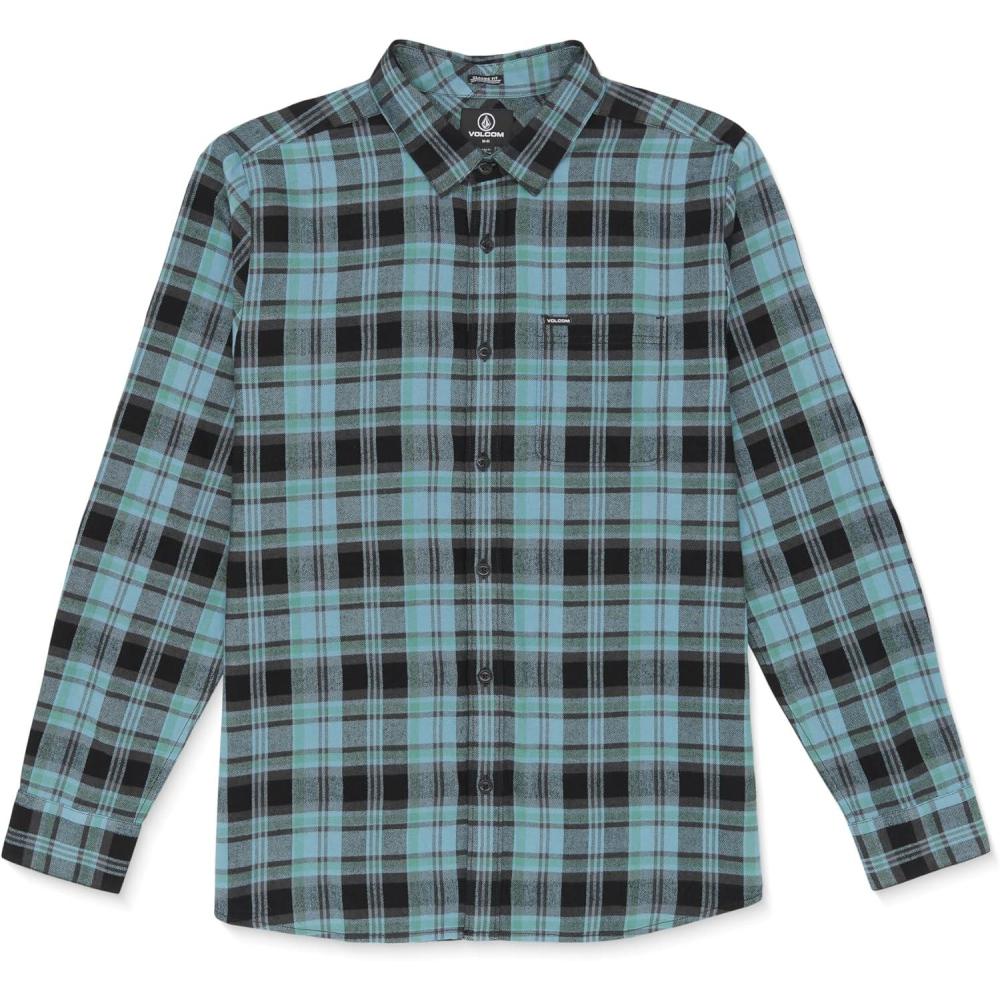 image:imageVolcom Mens Caden Plaid Long SleeveBlue Rinser