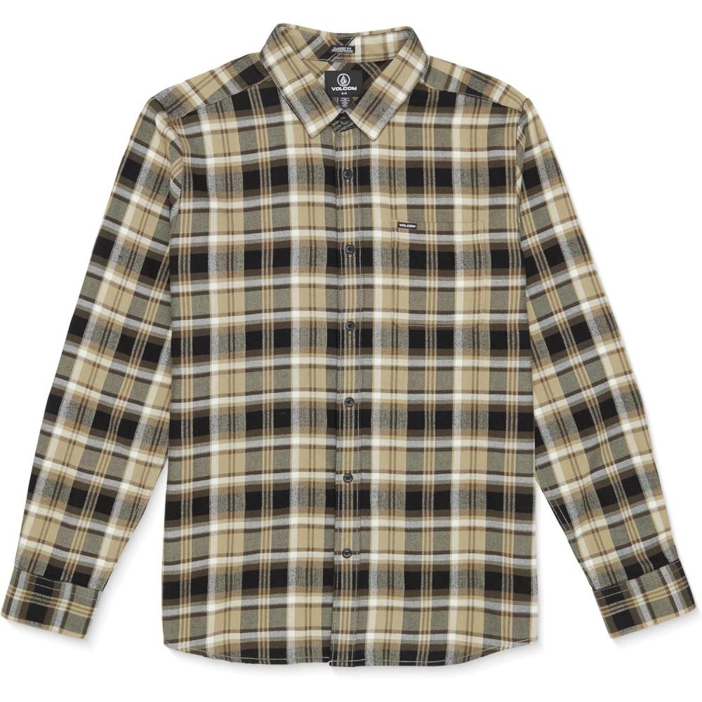 image:imageVolcom Mens Caden Plaid Long SleeveKhaki