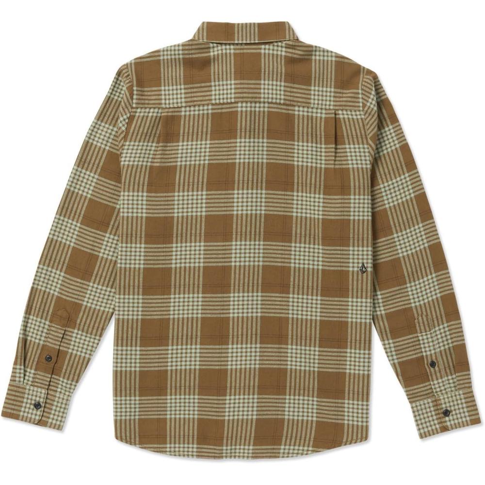 image:imageVolcom Mens Caden Plaid Long SleeveMud Brown