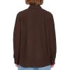 Volcom Men’s Caden Solid Long Sleeve Button Down Shirt(Dark Brown)