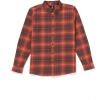 Volcom Men’s Caden Plaid Long Sleeve(Bright Red)