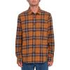 Volcom Men’s Caden Plaid Long Sleeve(Chestnut Brown)
