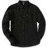 Volcom Men’s Caden Solid Long Sleeve Button Down Shirt(Black)