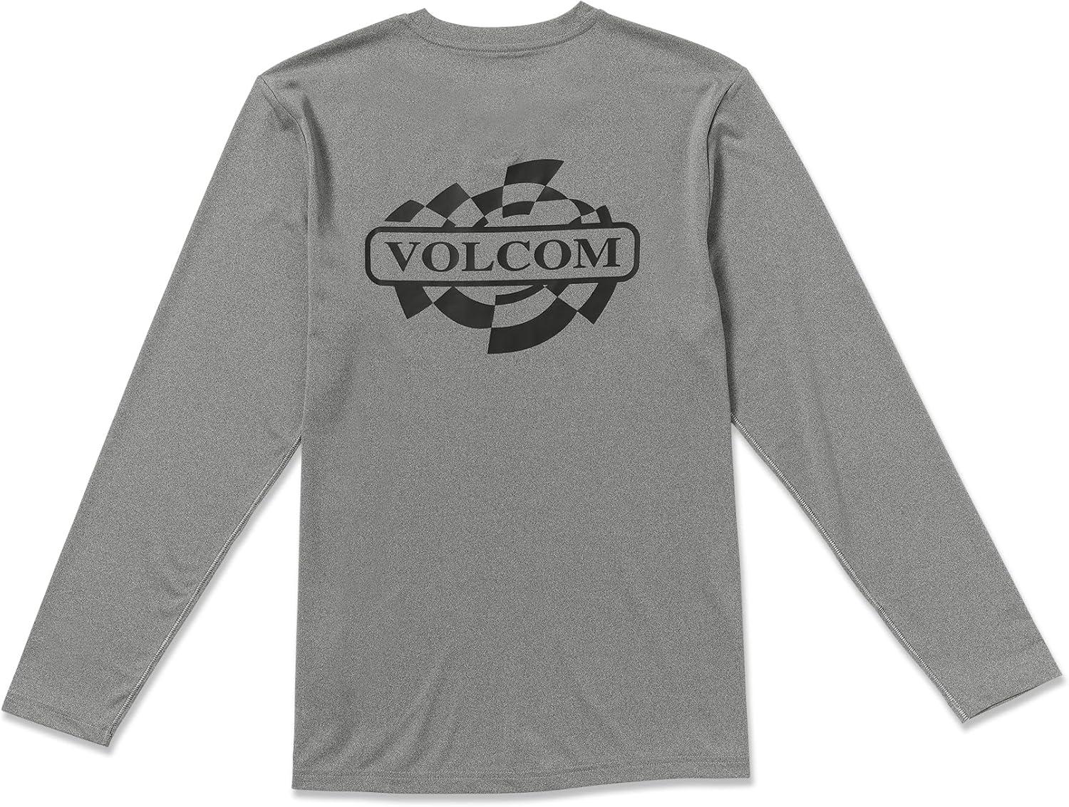 image:imageVolcom Mens Standard Taunt UPF 50 Long Sleeve Loose Fit RashguardHeather Grey
