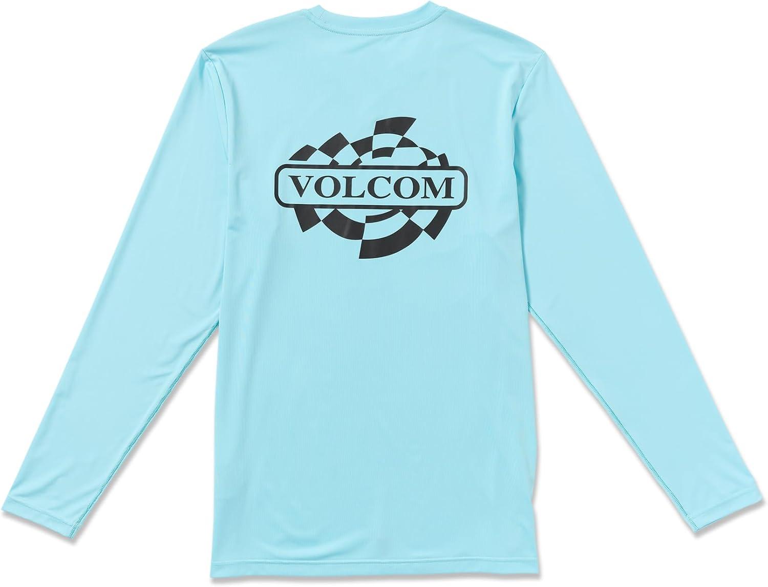 image:imageVolcom Mens Standard Taunt UPF 50 Long Sleeve Loose Fit RashguardResin Blue