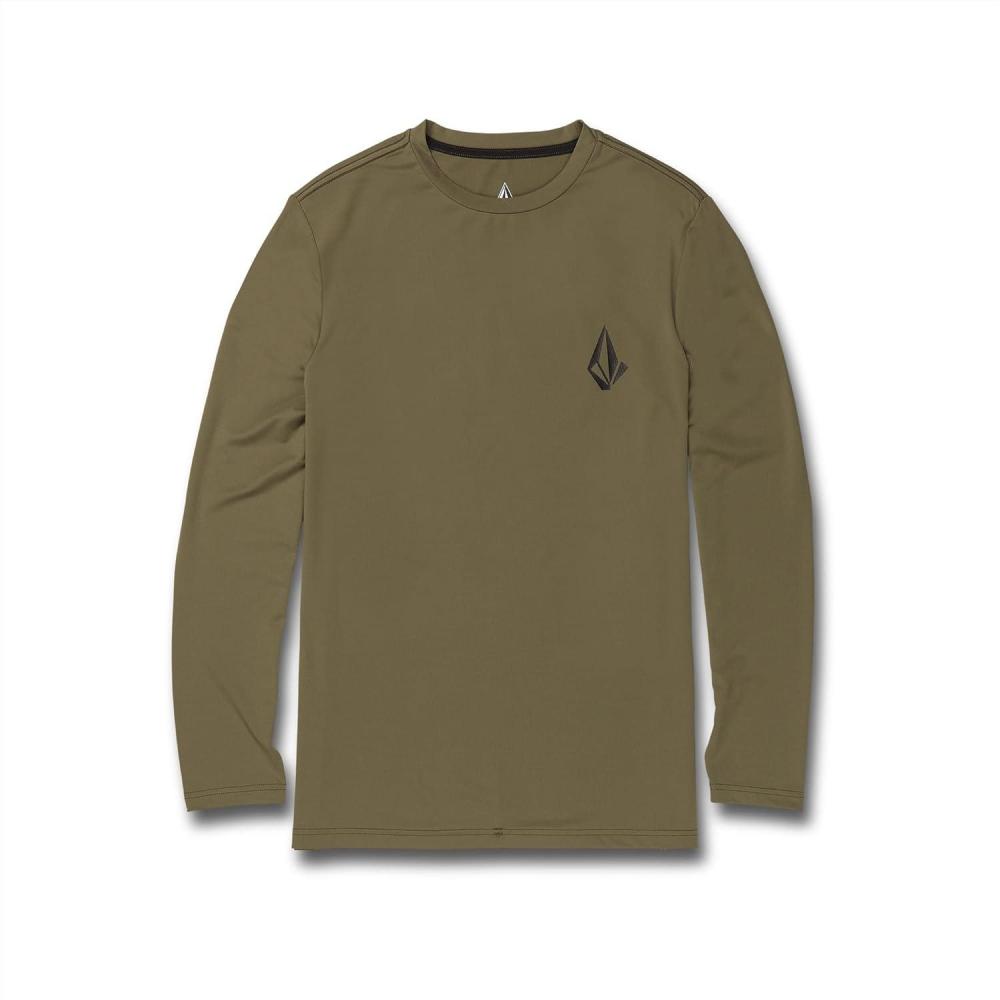 image:imageVolcom Mens Standard Taunt UPF 50 Long Sleeve Loose Fit RashguardMilitary