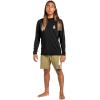 Volcom Men’s Standard Taunt UPF 50+ Long Sleeve Loose Fit Rashguard(Black Out Taunt)