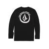 Volcom Men’s Standard Taunt UPF 50+ Long Sleeve Loose Fit Rashguard(Black White)