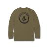 Volcom Men’s Standard Taunt UPF 50+ Long Sleeve Loose Fit Rashguard(Military)