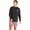 Volcom Men’s Standard Taunt UPF 50+ Long Sleeve Loose Fit Rashguard(Black Out Taunt)