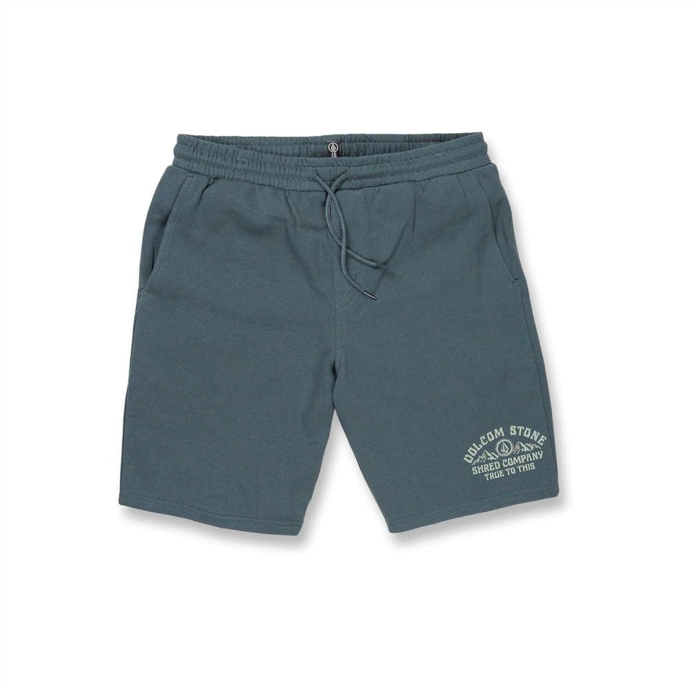 image:imageVolcom Mens Elastic Waist SweatShorts with Drawstring Fleece Lounge Shorts Soft Cotton Blend Relaxed FitCruzer Blue