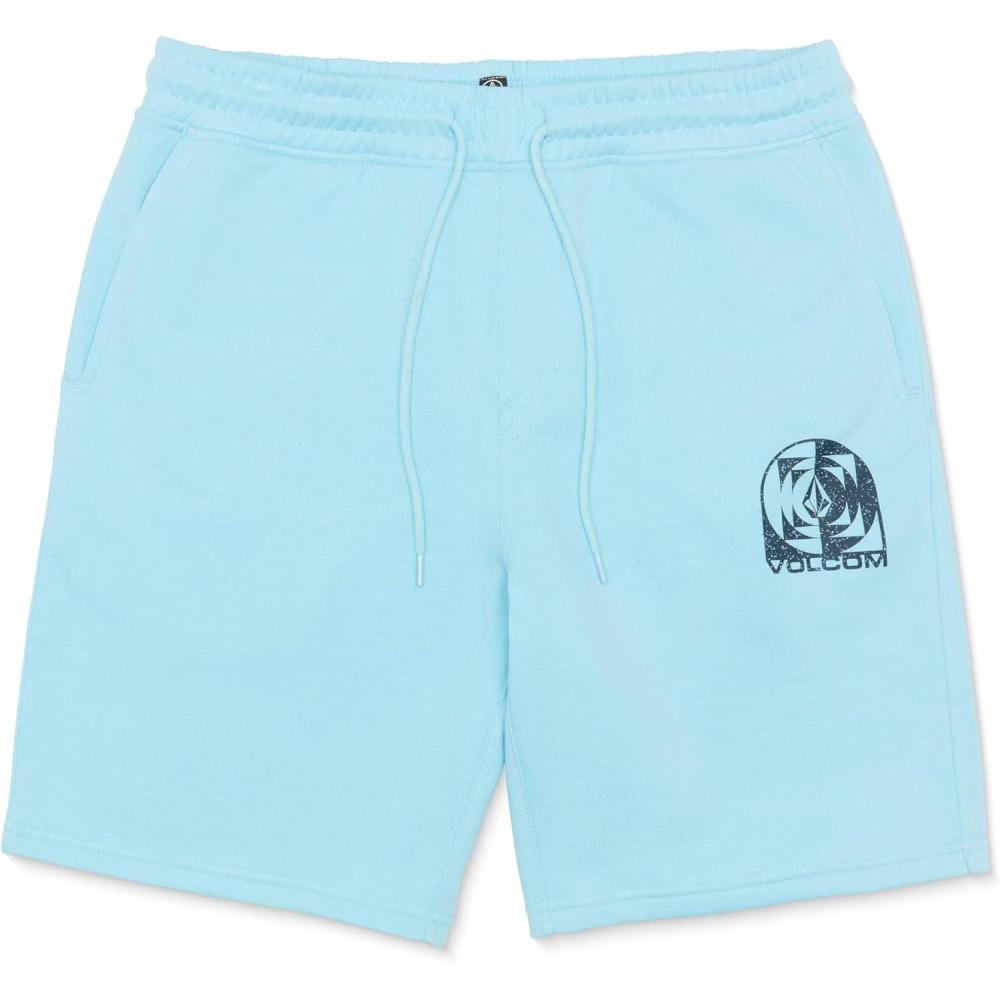image:imageVolcom Mens Elastic Waist SweatShorts with Drawstring Fleece Lounge Shorts Soft Cotton Blend Relaxed FitHorizon Blue