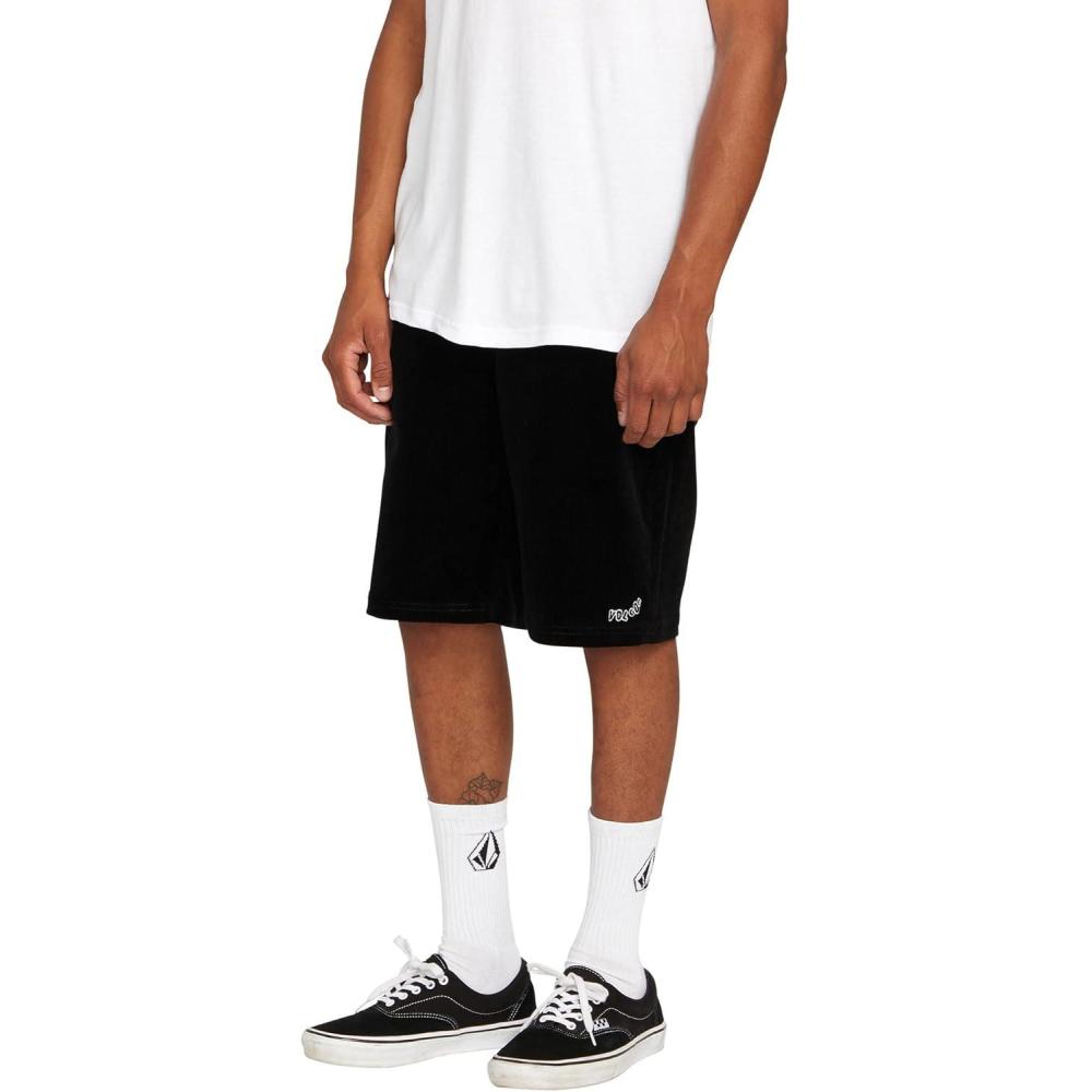 image:imageVolcom Mens Outer Spaced 21 Elastic Waist Cord ShortBlack Combo