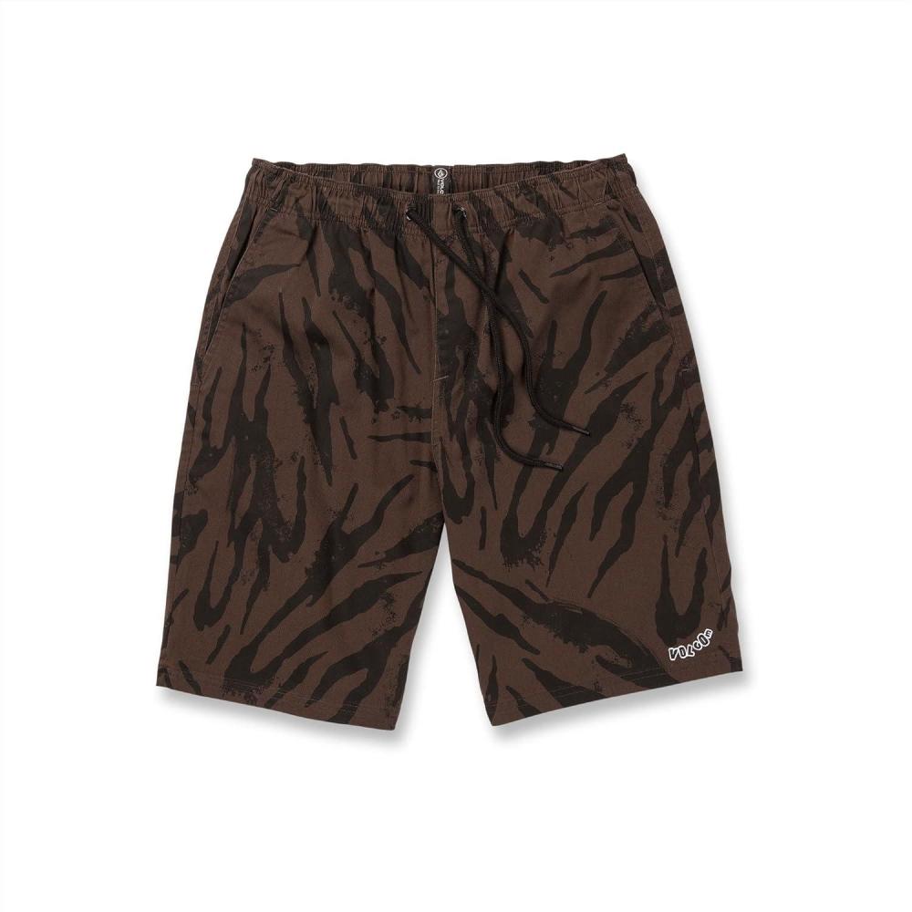 image:imageVolcom Mens Outer Spaced 21 Elastic Waist Cord ShortDark Brown