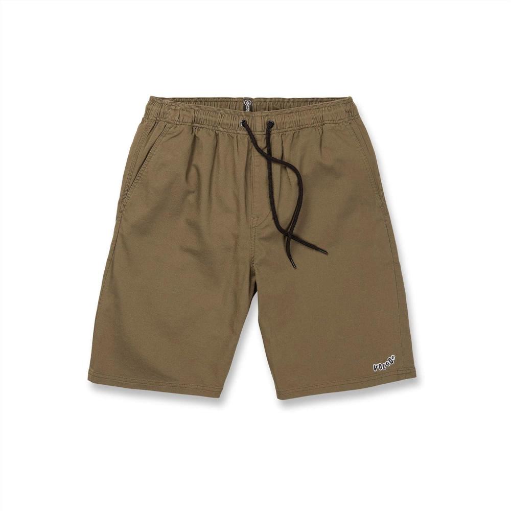 image:imageVolcom Mens Outer Spaced 21 Elastic Waist Cord ShortWintermoss