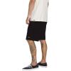 Volcom Men’s Elastic Waist SweatShorts with Drawstring – Fleece Lounge Shorts, Soft Cotton Blend, Relaxed Fit(Black Chill)