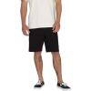 Volcom Men’s Elastic Waist SweatShorts with Drawstring – Fleece Lounge Shorts, Soft Cotton Blend, Relaxed Fit(Black Chill)