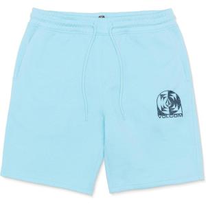 Volcom Men’s Elastic Waist SweatShorts with Drawstring – Fleece Lounge Shorts, Soft Cotton Blend, Relaxed Fit(Horizon Blue)