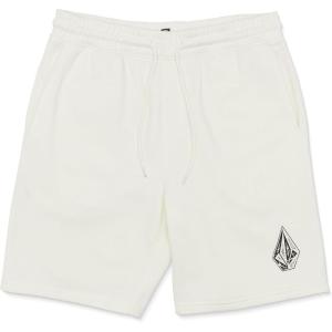 Volcom Men’s Elastic Waist SweatShorts with Drawstring – Fleece Lounge Shorts, Soft Cotton Blend, Relaxed Fit(Off White Heather)
